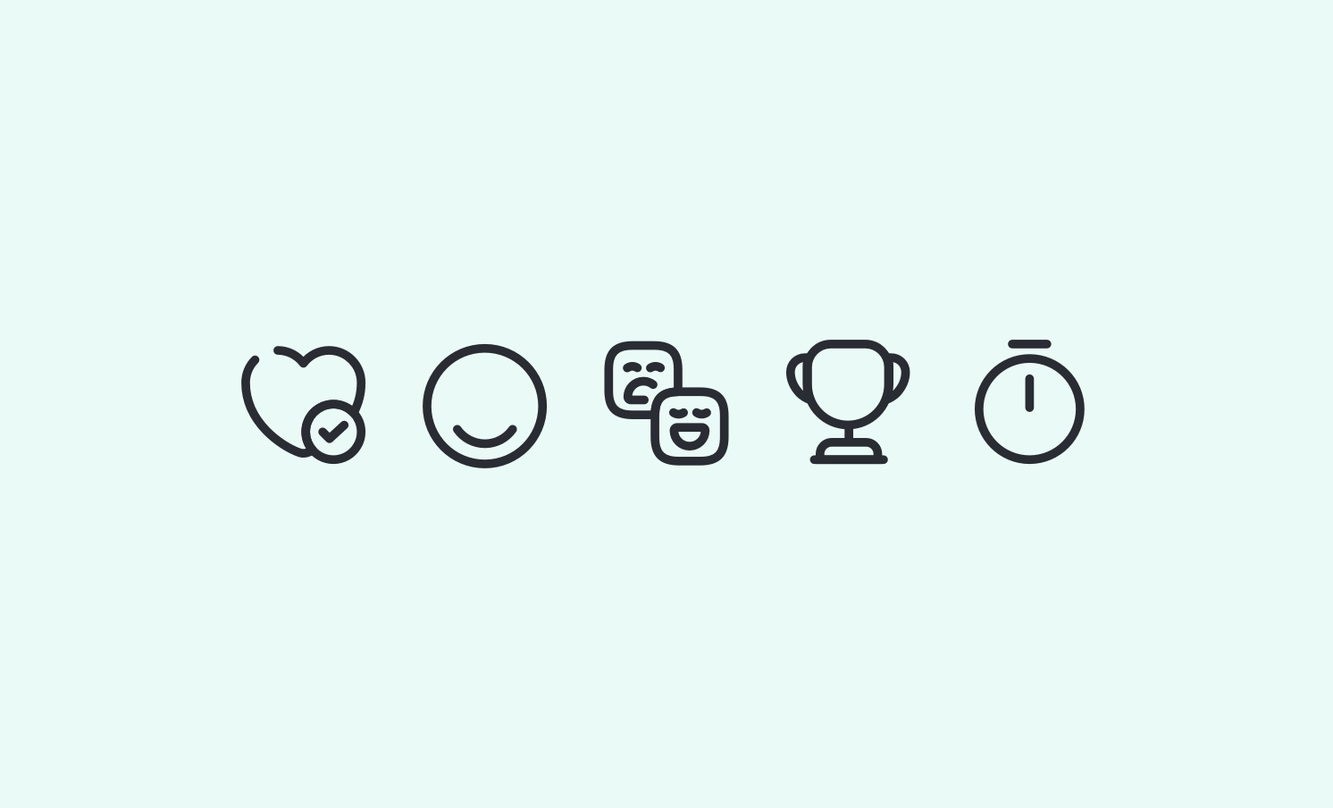 Icons for Surfboard on a blue screen