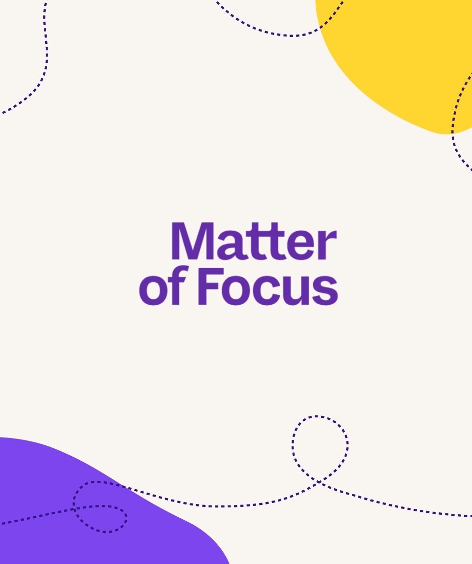 “Matter of Focus” typography and logo