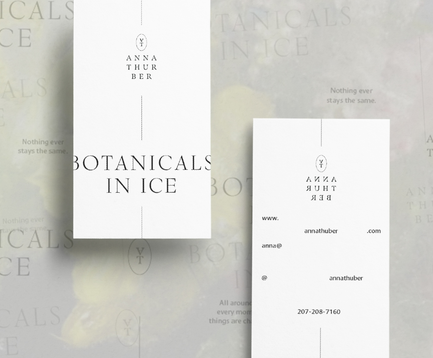 Two leaflets for “Botanicals in ice”