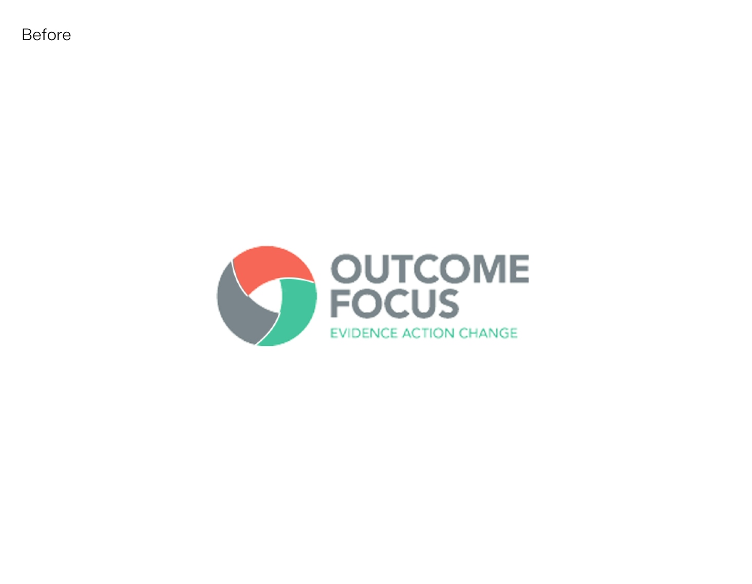 “Outcome Focus” typography and logo
